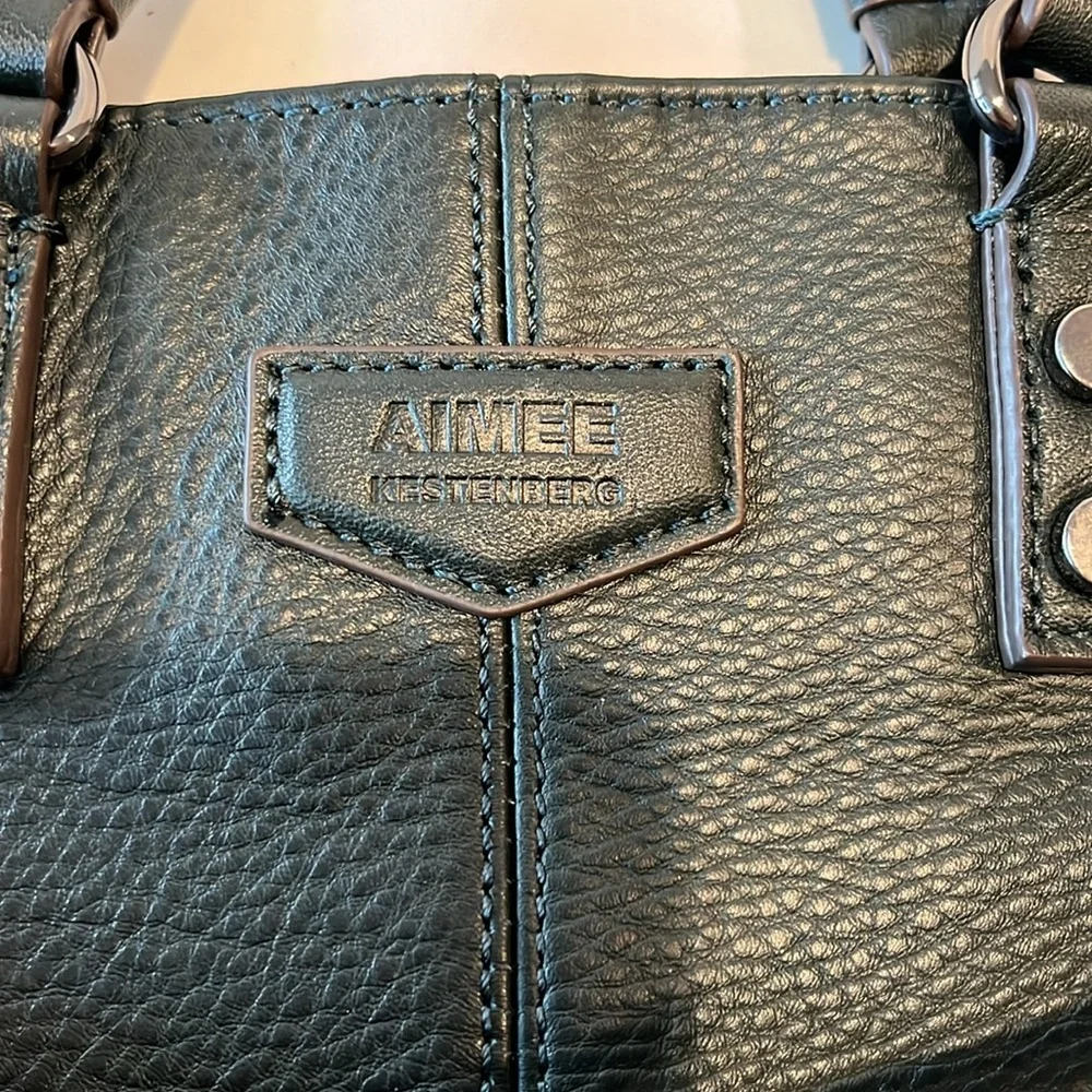 Aimee Kestenberg women’s leather satchel in Majestic Green. - Picture 5 of 16